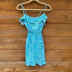 Lily Pulitzer Blue Seashell Ruffle Dress